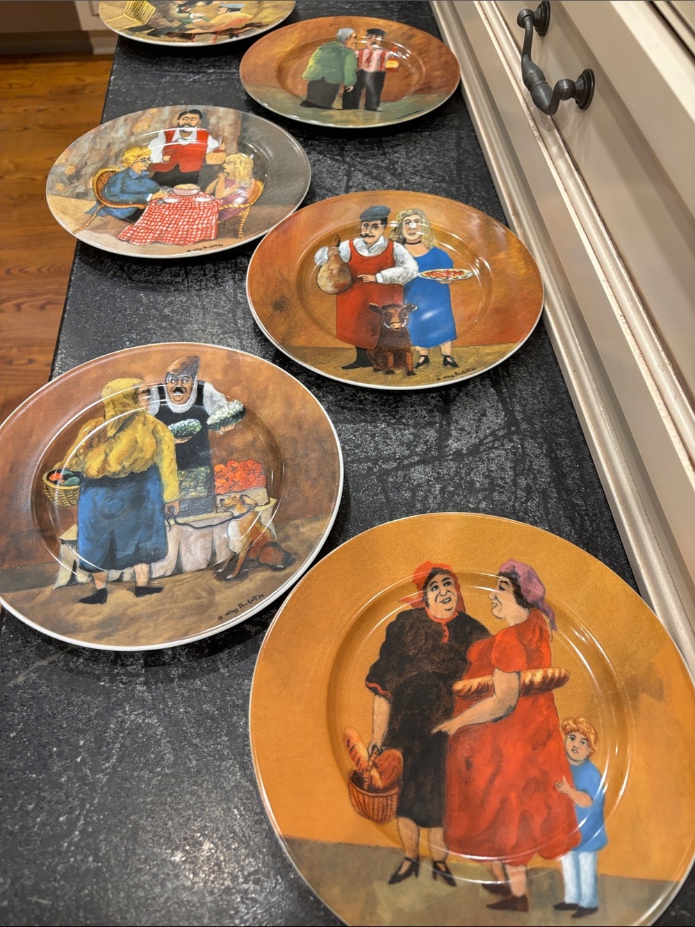 Guy buffet Tuscan Storefront 8 inch dishes